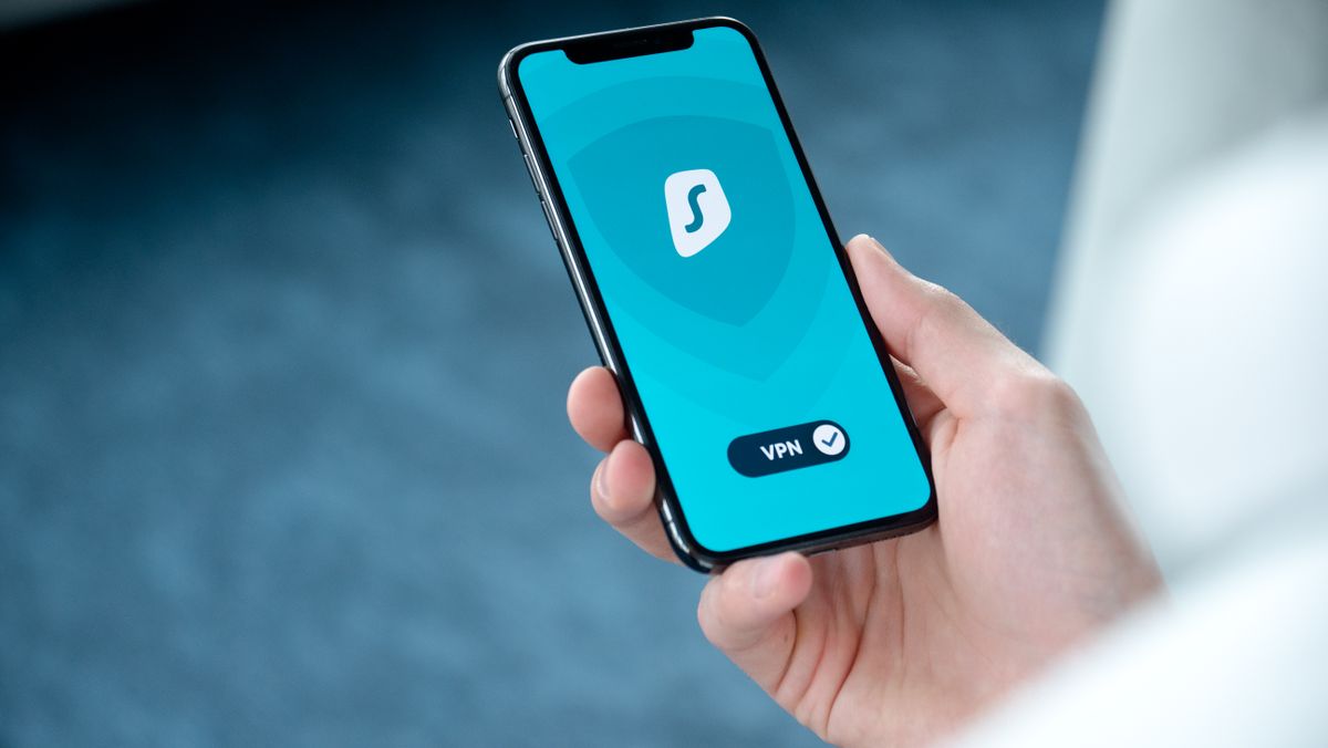 Eine Hand hält ein Smartphone, das den Bildschirm einer Datenschutz-App zeigt